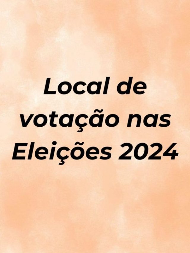 Como consultar local de votação