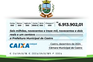 Câmara de Castro devolve ao Executivo Municipal R$ 6,9mi Boca no Trombone Câmara de Castro devolve ao Executivo Municipal R$ 6,9mi