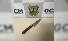Violência doméstica e ameaça com faca em Uvaranas